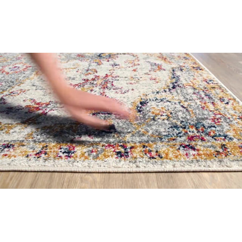 Kelly Clarkson Home Belmont Oriental Area Rug in Saffron/Light Gray & Reviews Wayfair